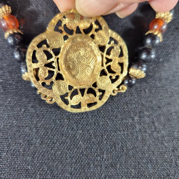 Vintage Western jewelry 1928 Beaded Pendant Necklace - Picture 7 of 7